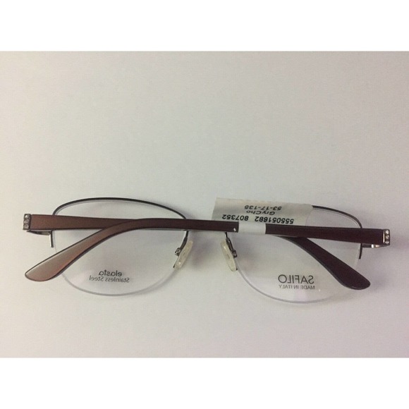 New Safilo Emozioni Eyeglasses Grey/Chocolate 53-17-135 Frames - Picture 2 of 3